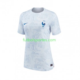 Camiseta Francia Mujer Segunda Equipación Copa Mundo 2022